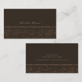 Bronze Brown Chic Sparkling Glam Individuelles Des Visitenkarte (Vorne/Hinten)