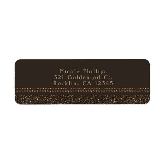 Bronze Brown Chic Sparkling Glam Party Einladung (Vorne)