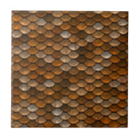 Bronze Brown Mermaid Fish Scale Dragon Texture