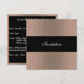 Bronze Brown Metal Glitzer Event 3 Einladung (Vorne/Hinten)