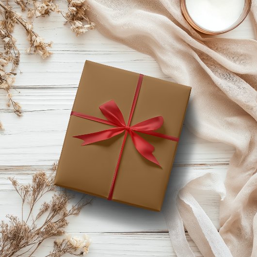 Bronze Brown Solid Color | Classic | elegant Geschenkpapier