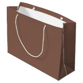 Bronze Brown Solid Color Große Geschenktüte (Rückseite Schrägansicht)