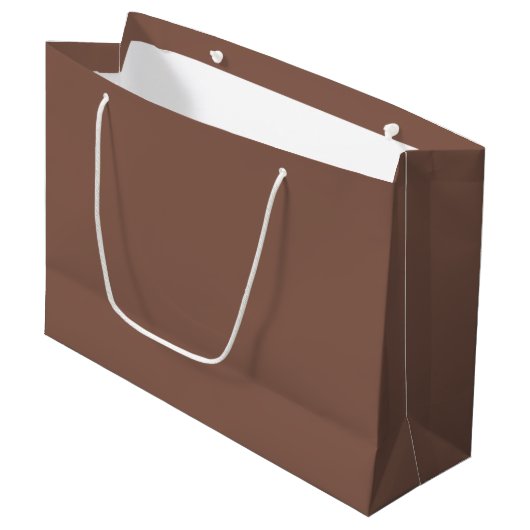 Bronze Brown Solid Color Große Geschenktüte (Vorderseite Schrägansicht)