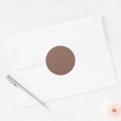 Bronze Brown Solid Color Runder Aufkleber (Umschlag)