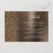 Bronze Brushed Metal Wedding Details  Begleitkarte (Vorderseite)