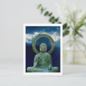 Bronze-Buddha-Foto Postkarte (Stehend Vorderseite)