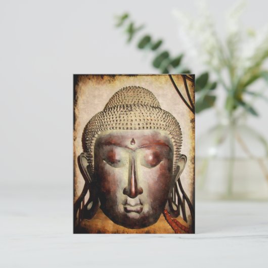Bronze Buddha Postkarte (Stehend Vorderseite)