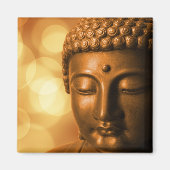 Bronze-Buddha-Statue mit Golden Bokeh-Hintergrund Magnet (Vorne)