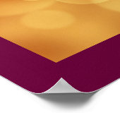 Bronze-Buddha-Statue mit Golden Bokeh-Hintergrund Poster (Ecke)