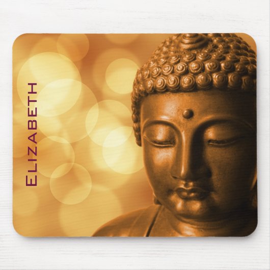Bronze-Buddha-Statue Personalisiert Mousepad (Vorne)