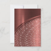 Bronze Burgund Glitzer Brautparty Geburtstag Einladung (Rückseite)