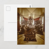 Bronze-Büste historische Figur Postkarte (Vorne/Hinten)