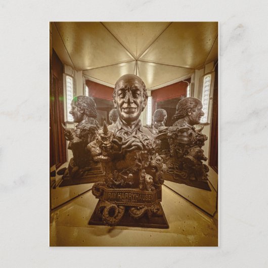 Bronze-Büste historische Figur Postkarte (Vorderseite)