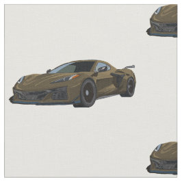 Bronze C8 Corvette Hand Zeichnung Sketch Stoff