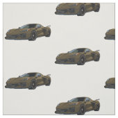 Bronze C8 Corvette Hand Zeichnung Sketch Stoff (Muster)