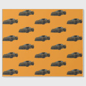 Bronze C8 Corvette Sportwagen Handgezeichnete Skiz Geschenkpapier (Flach)