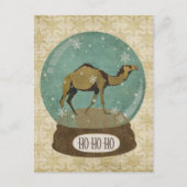 Bronze Camel Snowglobe Postcard Postkarte (Vorderseite)