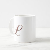 Bronze-Clay-Monogramm-Tasse Kaffeetasse (Vorderseite Links)