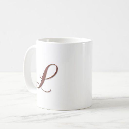 Bronze-Clay-Monogramm-Tasse Kaffeetasse (Vorderseite Links)