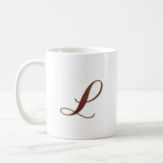 Bronze-Clay-Monogramm-Tasse Kaffeetasse (Links)