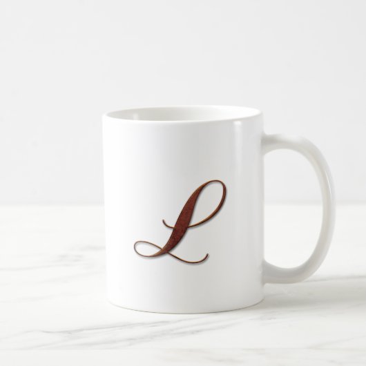 Bronze-Clay-Monogramm-Tasse Kaffeetasse (Rechts)