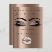 Bronze Coffee Black Glitzer Bridal 16. Einladung (Vorne/Hinten)
