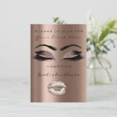Bronze Coffee Black Glitzer Bridal 16. Einladung (Stehend Vorderseite)