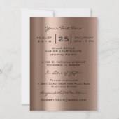 Bronze Coffee Black Glitzer Bridal 16. Einladung (Rückseite)