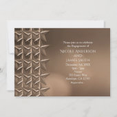 Bronze Copper Stars Bokeh Verlobung Einladung (Vorderseite)