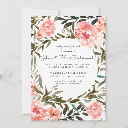 Bronze Coral | Floral Bridesmaid Brunch (Vorderseite)