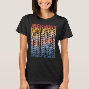 Bronze-Corydoras Groovy Retro-Fisch T-Shirt