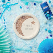 Bronze Cream Moon & Stars Babydusche Pappteller (Party)