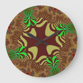 Bronze Cross Große Wanduhr