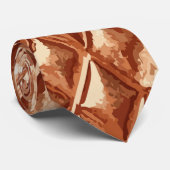 Bronze-Diamantmuster Krawatte (Gerollt)
