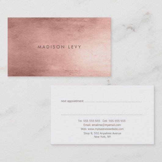 Bronze Double Line Terminkarten Terminkarte (Vorne/Hinten)