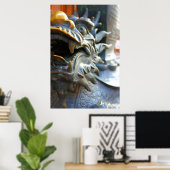 Bronze-Drache - Shanghai, China Poster (Heimbüro)