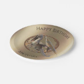 Bronze Dragon Birthday Party Pappteller (Schrägansicht)