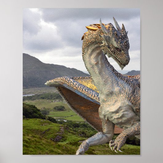Bronze Dragon Fantasy Poster (Vorne)