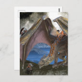 Bronze Dragon VS Warrior Postkarte (Vorne/Hinten)
