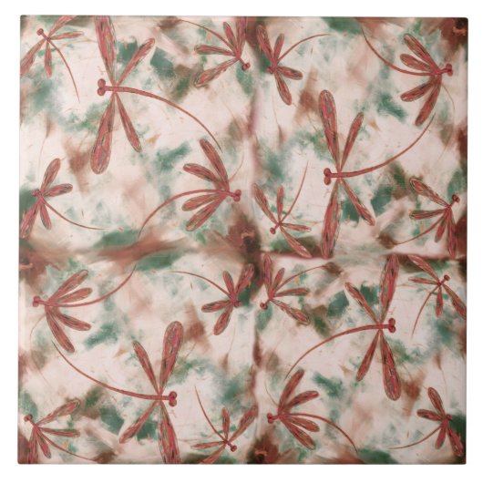 Bronze Dragonfis Green Splash Fliese (Vorderseite)