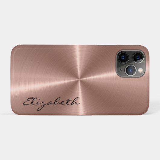 Bronze-Edelstahlaussehen Case-Mate iPhone Hülle (Rückseite (Horizontal))