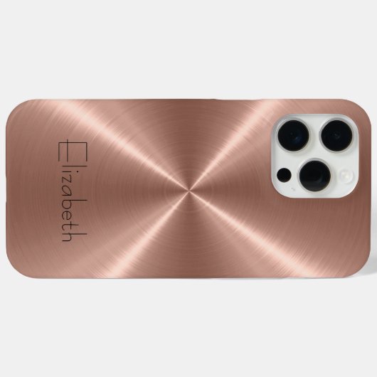 Bronze-Edelstahlmetall Case-Mate iPhone Hülle (Rückseite (Horizontal))