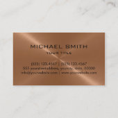 Bronze-Edelstahlmetall Visitenkarte (Rückseite)