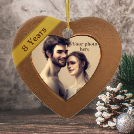 Bronze-Effekt 8. Jubiläum: Hinzufügen eines Fotos Keramikornament