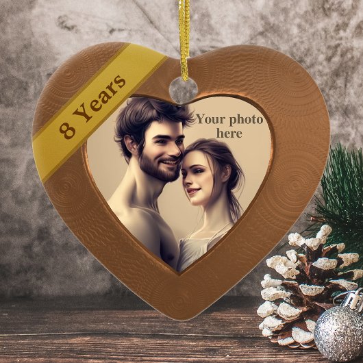 Bronze-Effekt 8. Jubiläum: Hinzufügen eines Fotos Keramikornament