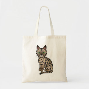 Bronze Egyptian Mau Süße Cartoon-Katze Illustratio Tragetasche