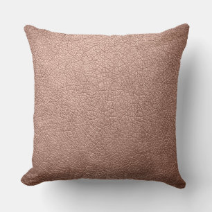 Bronze Elegant Leather Look Kissen