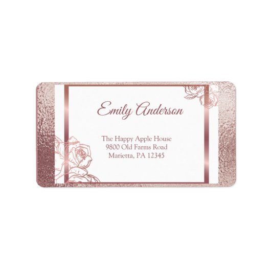 Bronze Erwachsene Doppelschwanz Geburtstag Adressaufkleber (Vorne)