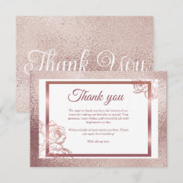 Bronze Erwachsene Doppelschwanz Geburtstag Dankeskarte