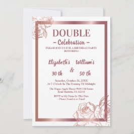 Bronze Erwachsene Doppelschwanz Geburtstag Einladung